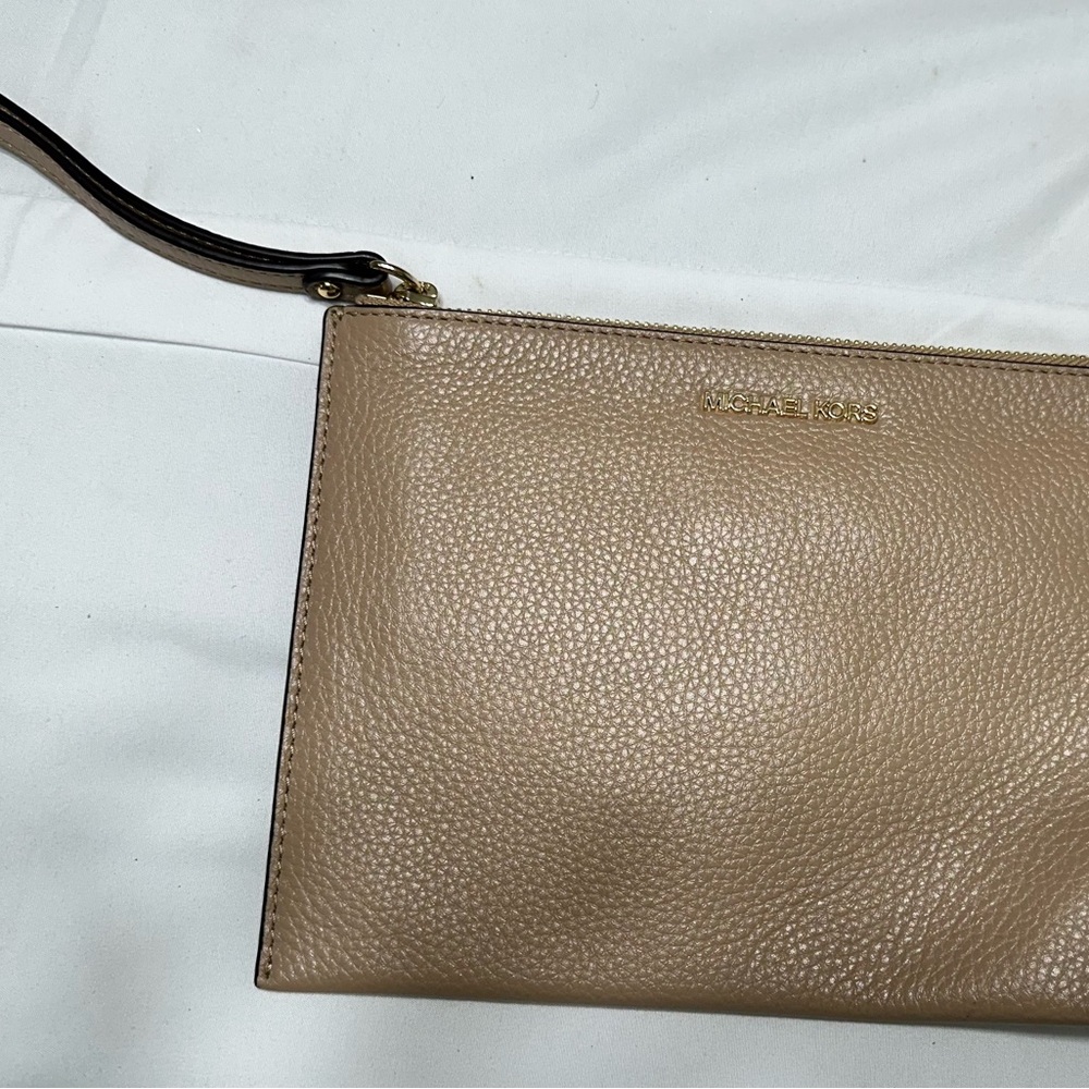 Michael Kors Brown Leather Pouch